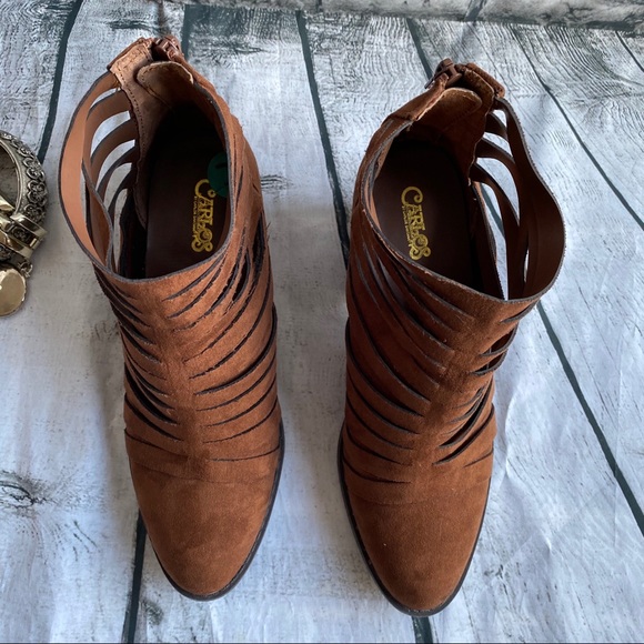 Carlos by Carlos Santana Cutout Vanna Ankle Booties, Size 7.5 - Picture 8 of 9